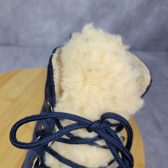 BEARPAW Kerri Suede Lace-up Boot with NeverWet™-Cadet Blue-Size 10 - Picture 11 of 13